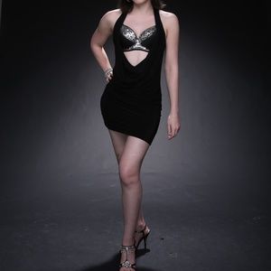 Love Culture Black Halter Dress